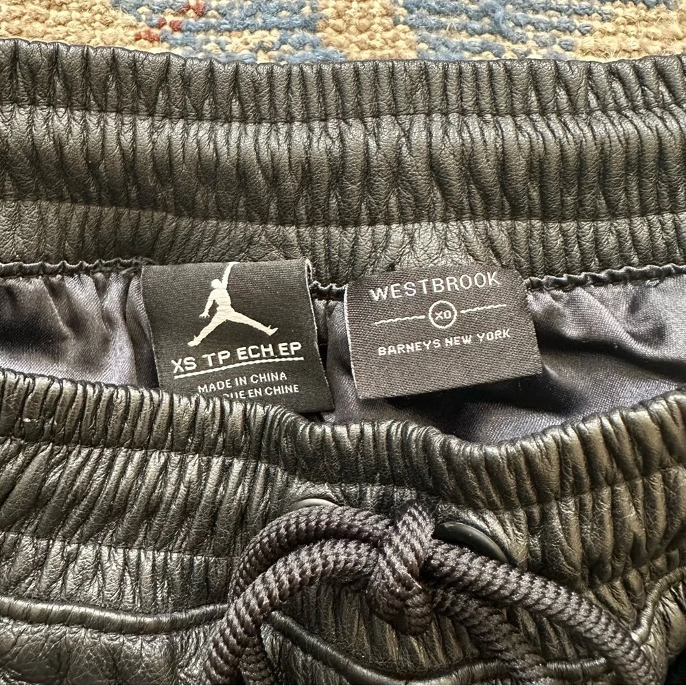 Russell Westbrook x Jordan for Barneys New York Leather Joggers XS